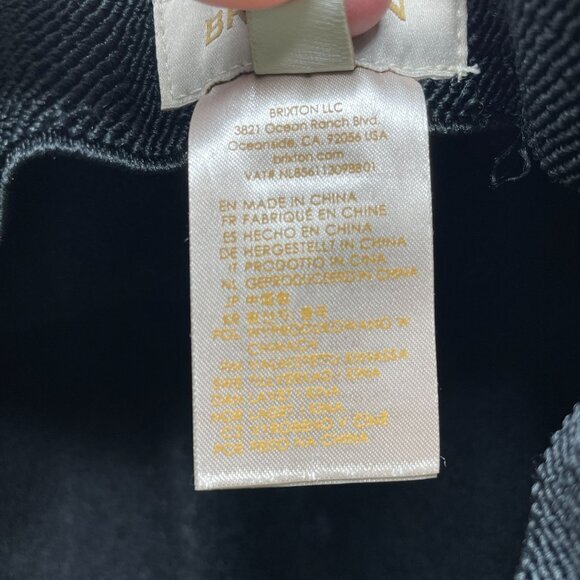 Brixton Ashley Felt Hat Black Wool One‎ Size Womens Festival Boho - Picture 10 of 11